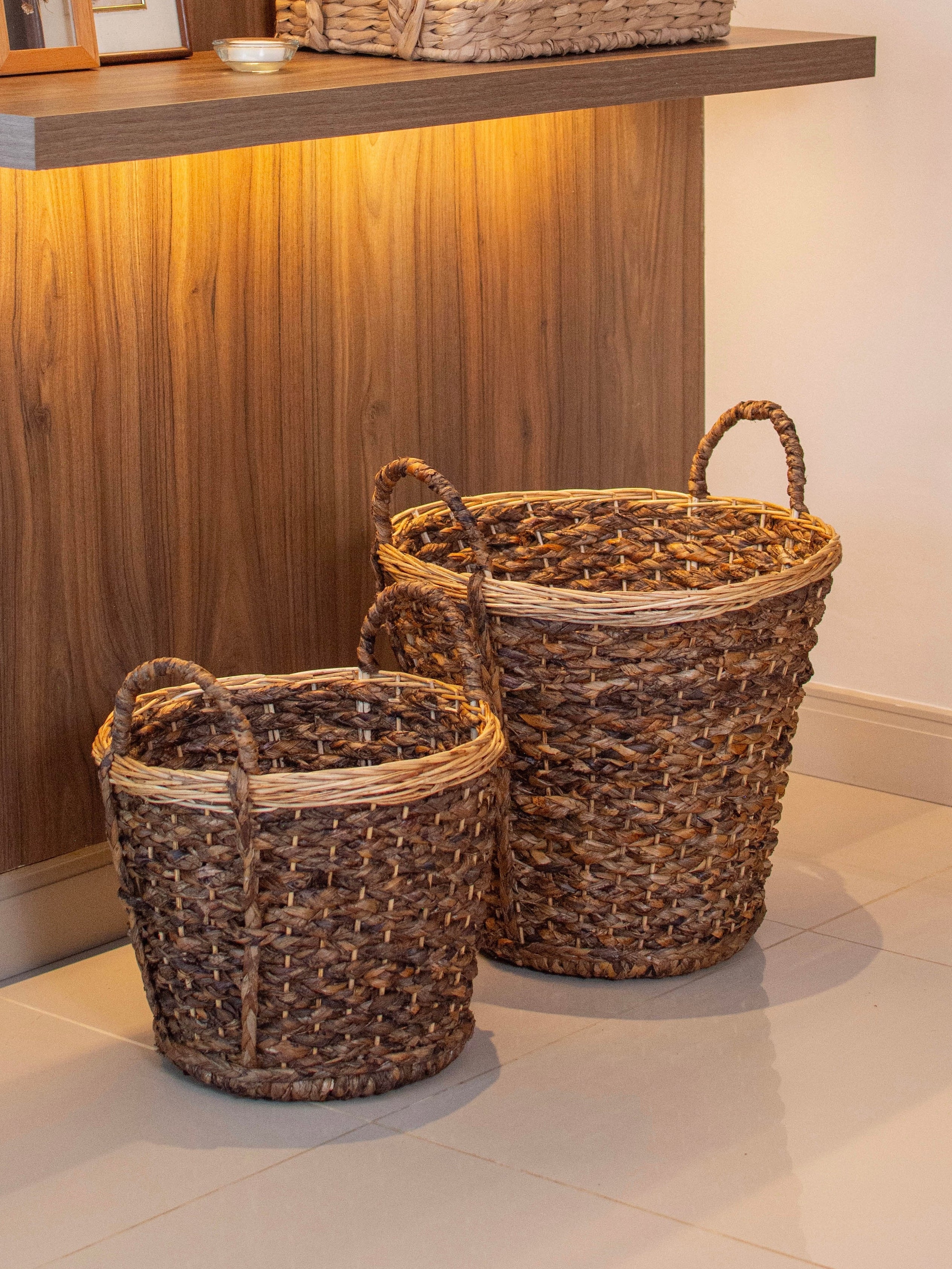 Canasto Cónico en Fibra de Plátano.