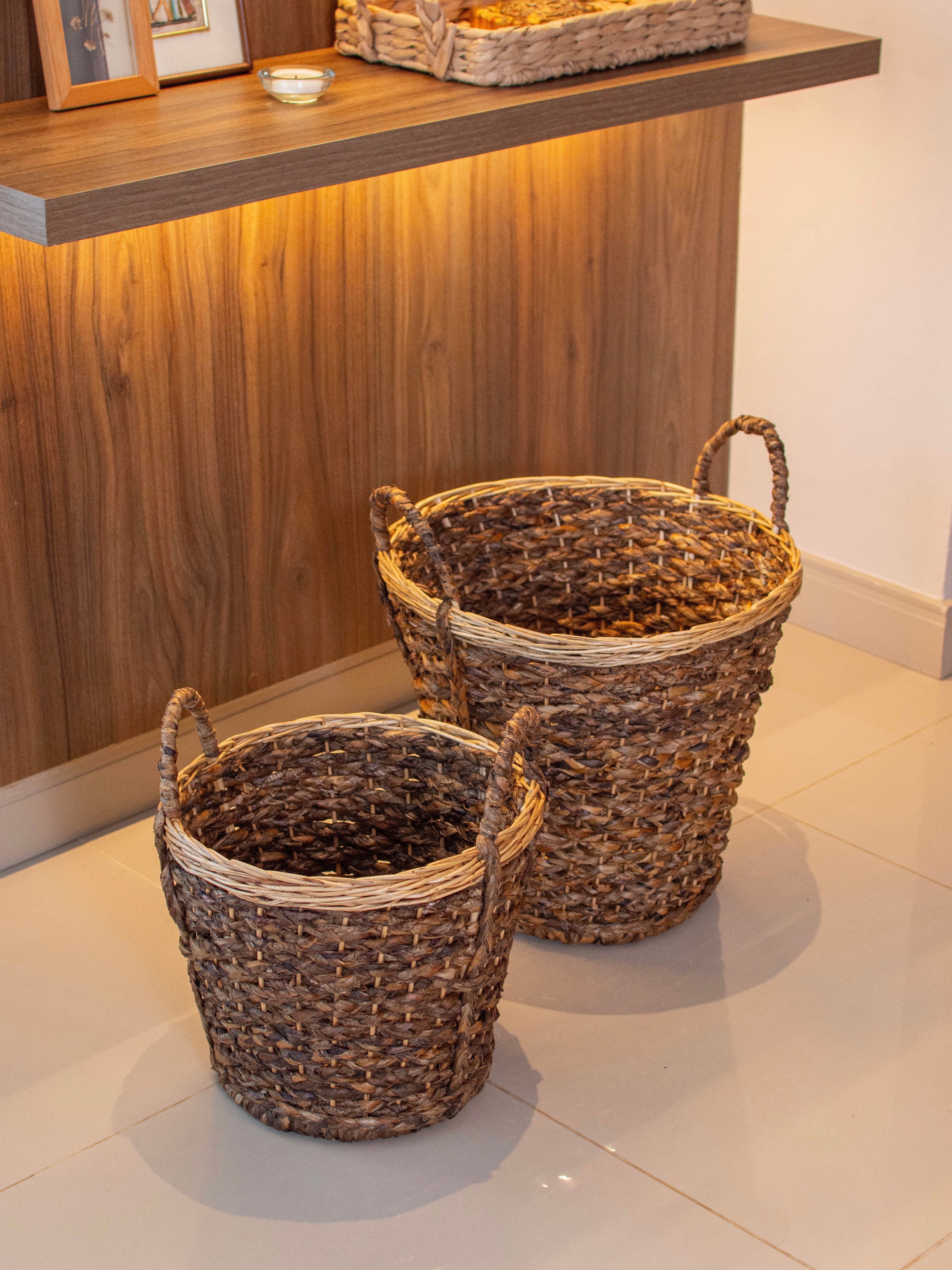 Canasto Cónico en Fibra de Plátano.