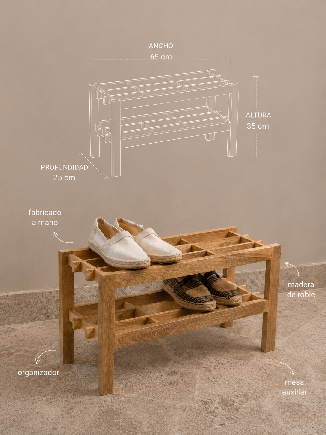 Zapatero Madera Mediano