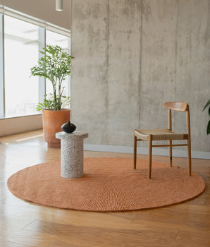 Alfombra Redonda Neutral Salmon
