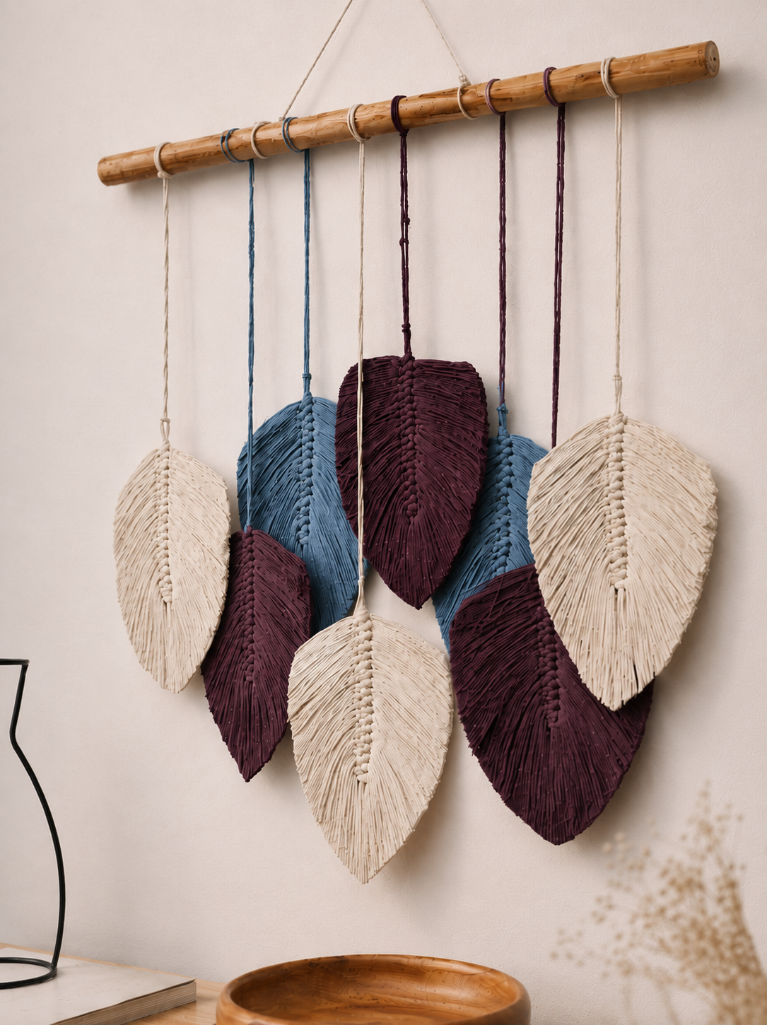 Tapiz en Macramé Daisy Morado
