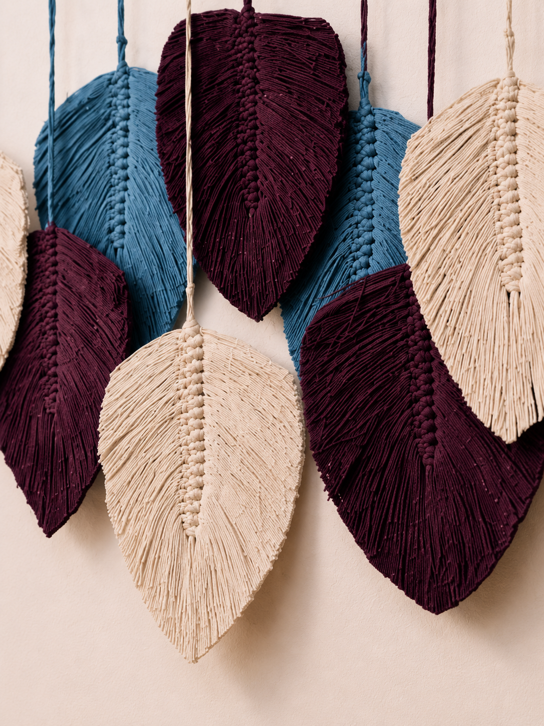 Tapiz en Macramé Daisy Morado