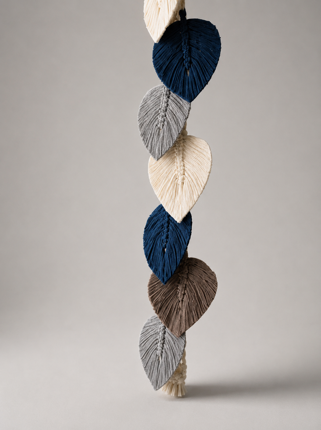 Tapiz en Macramé Yazmín Azul