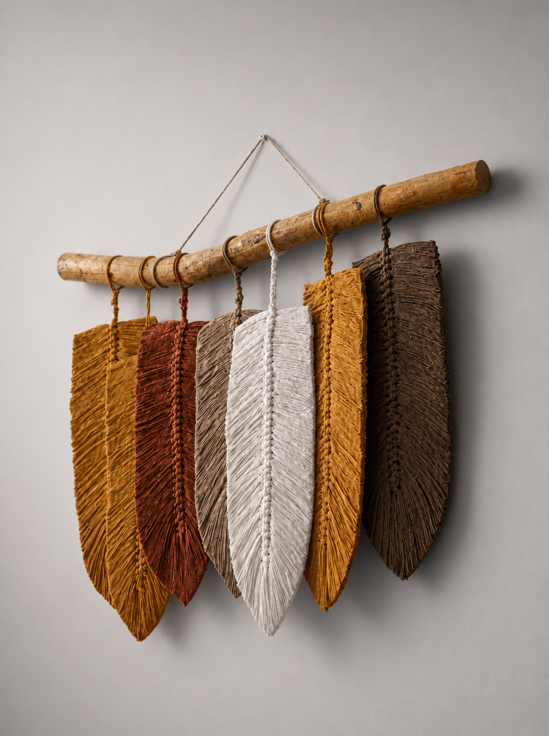 Tapiz en Macramé Kiara Mostaza