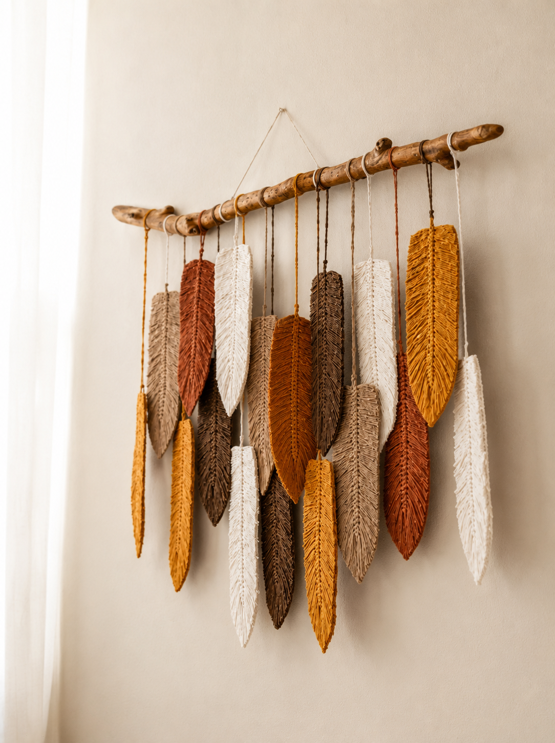 Tapiz en Macramé Kiara Mostaza