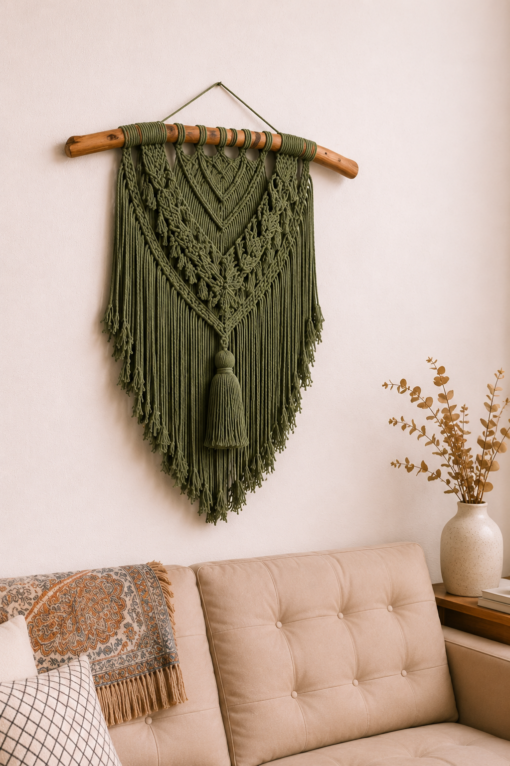 Tapiz en Macramé Shalom Oliva