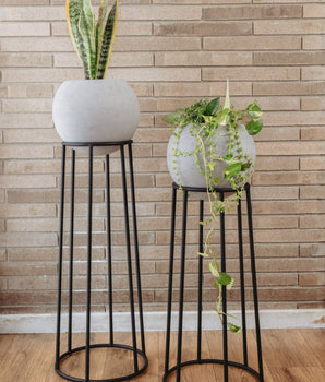 Set Jardineras x2 Rocky Negra