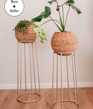 Set de Jardinera x2 Rocky Tejida Dorada